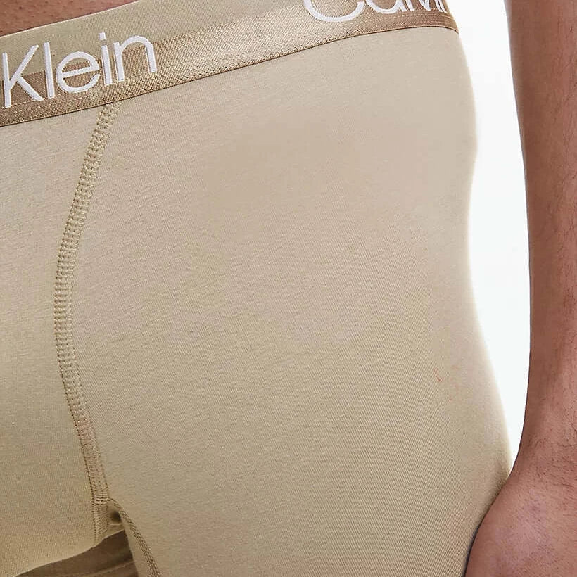 Calvin Klein 3 Pack Modern Structure Trunks - Turquoise/ Pista/ Biege