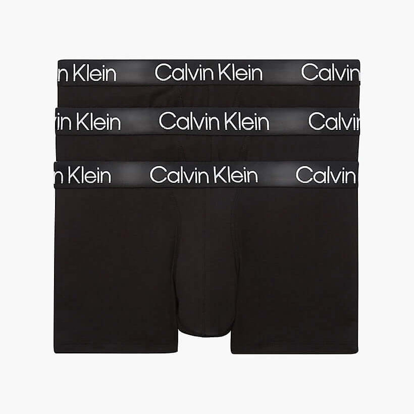 Calvin Klein 3 Pack Modern Structure Trunks - Black