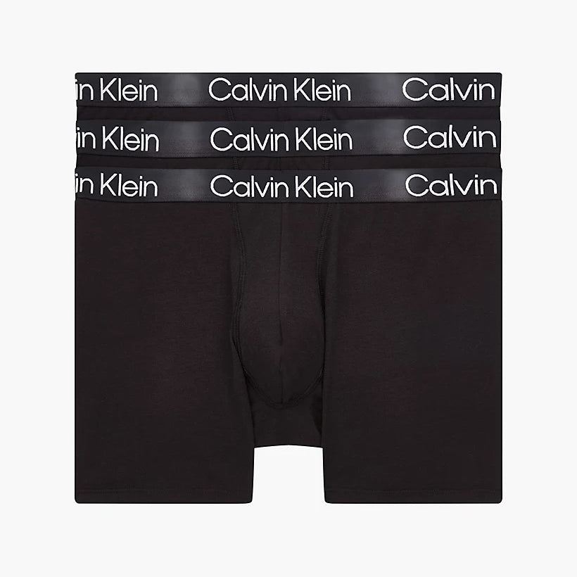 Calvin Klein 3 Pack Modern Structure Boxer Briefs - Black