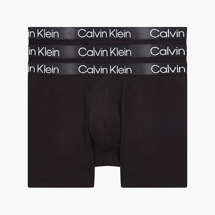 Calvin Klein 3 Pack Modern Structure Boxer Briefs - Black