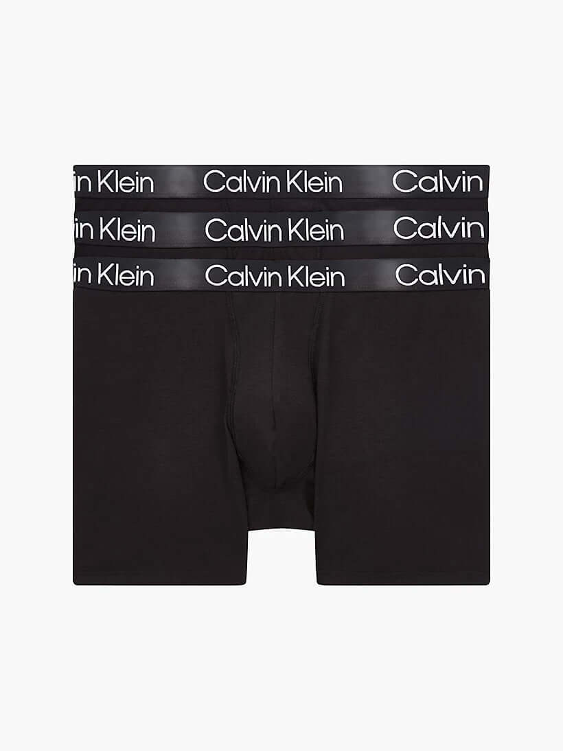 Calvin Klein 3 Pack Modern Structure Boxer Briefs - Black
