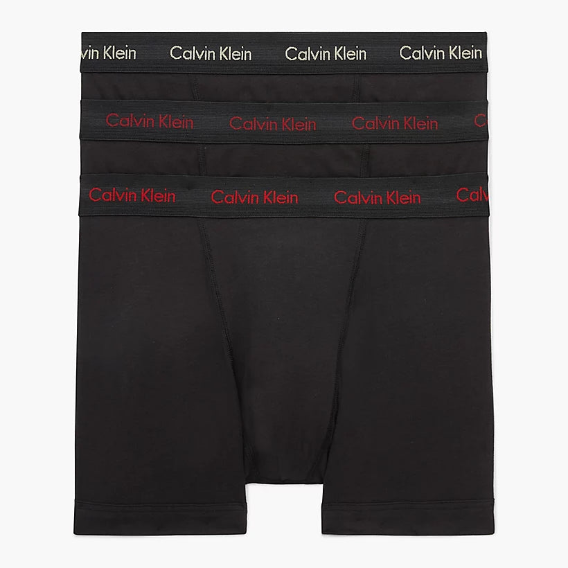 Calvin Klein 3 Pack Cotton Stretch Trunks - Black Multi
