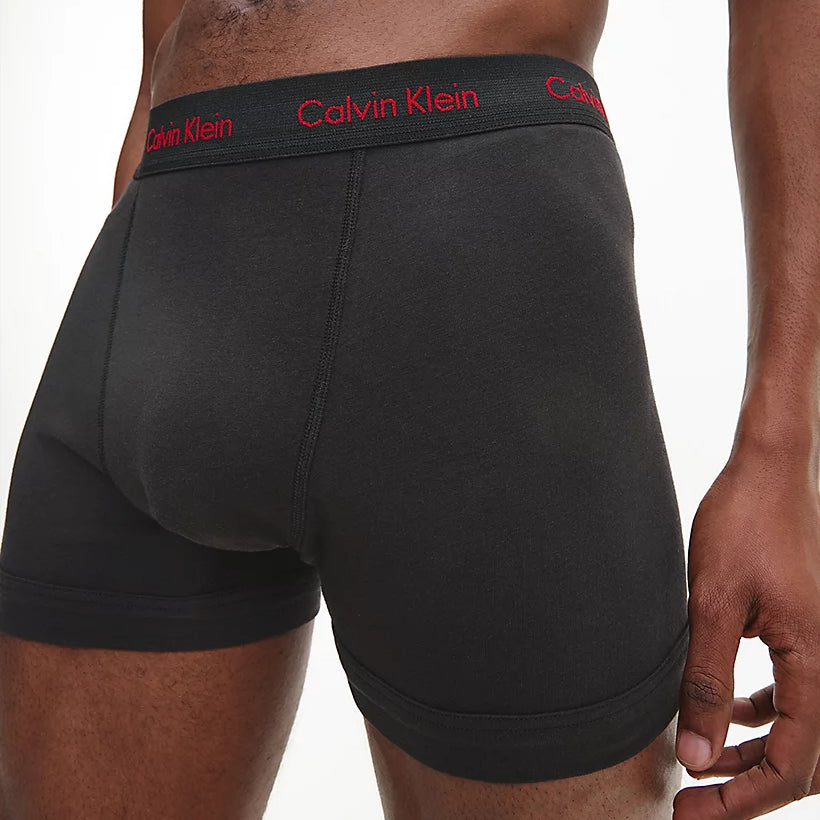 Calvin Klein 3 Pack Cotton Stretch Trunks - Black Multi