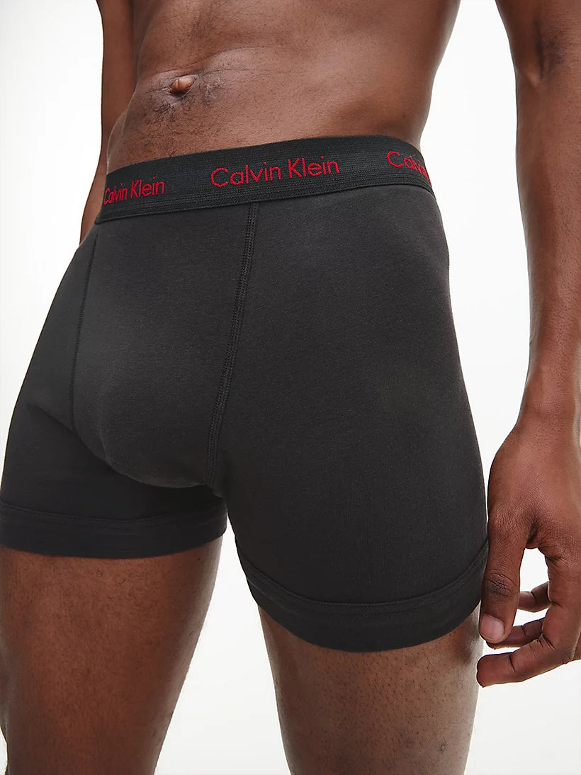 Calvin Klein 3 Pack Cotton Stretch Trunks - Black Multi