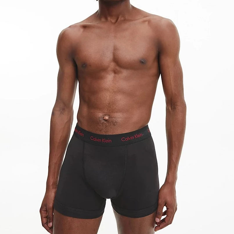Calvin Klein 3 Pack Cotton Stretch Trunks - Black Multi