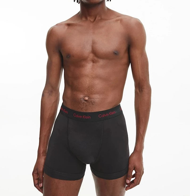Calvin Klein 3 Pack Cotton Stretch Trunks - Black Multi