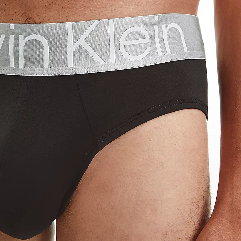 Calvin Klein 3 Pack Steel Micro Hip Briefs - B-Red Carpet/ White/ Tuffet Logos