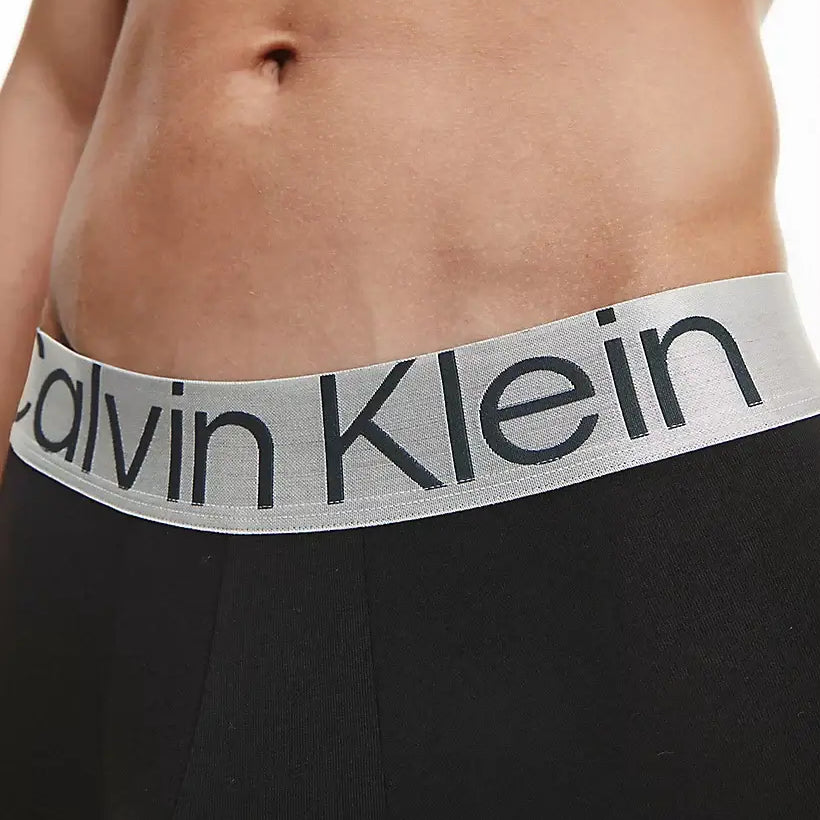 Calvin Klein 3 Pack Steel Cotton Trunks - Black