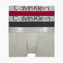Calvin Klein 3 Pack Trunks - Steel Cotton - Red Carpet/Black/Grey Heather