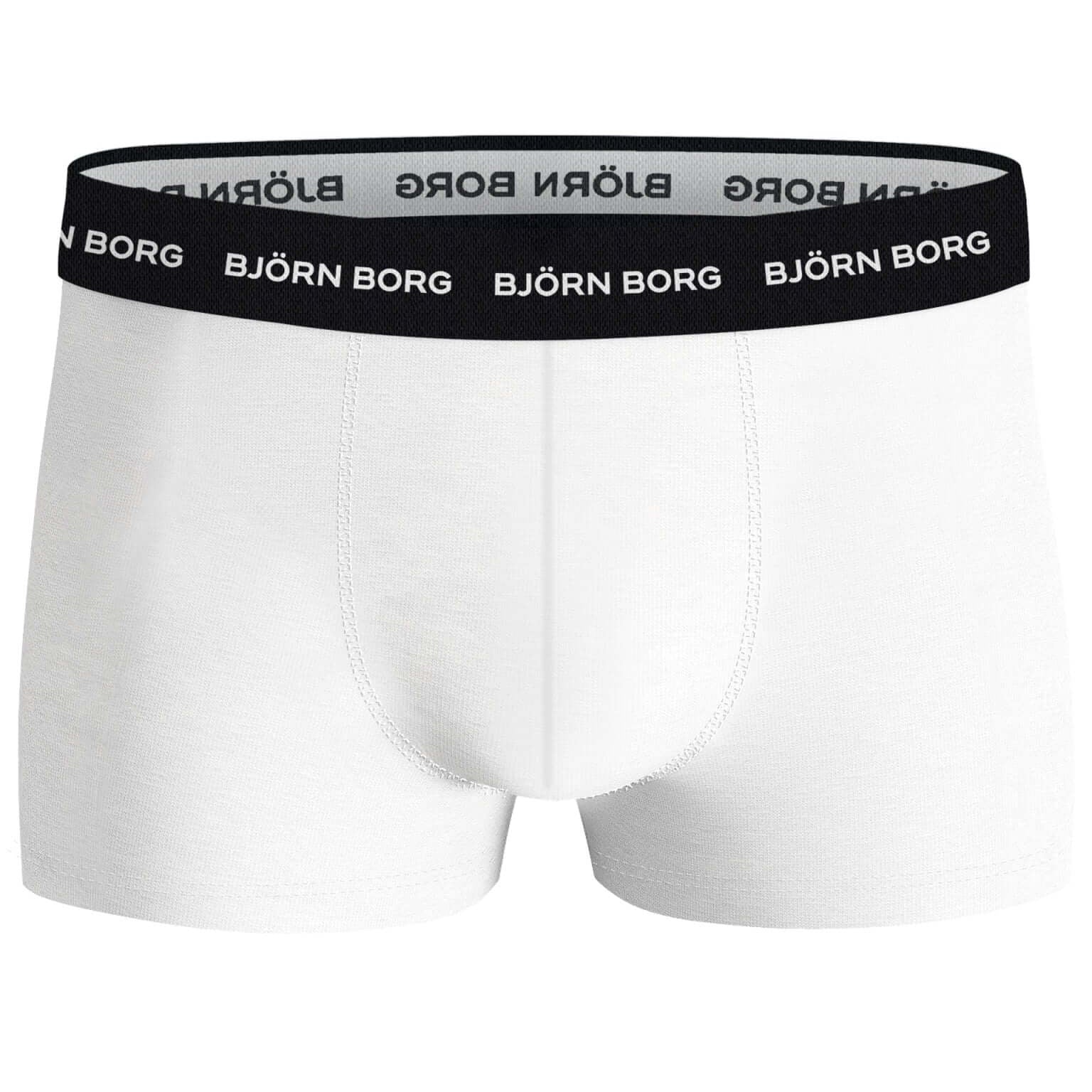 Björn Borg Men's Cotton Stretch Trunks 3 Pack - Black / Blue / White