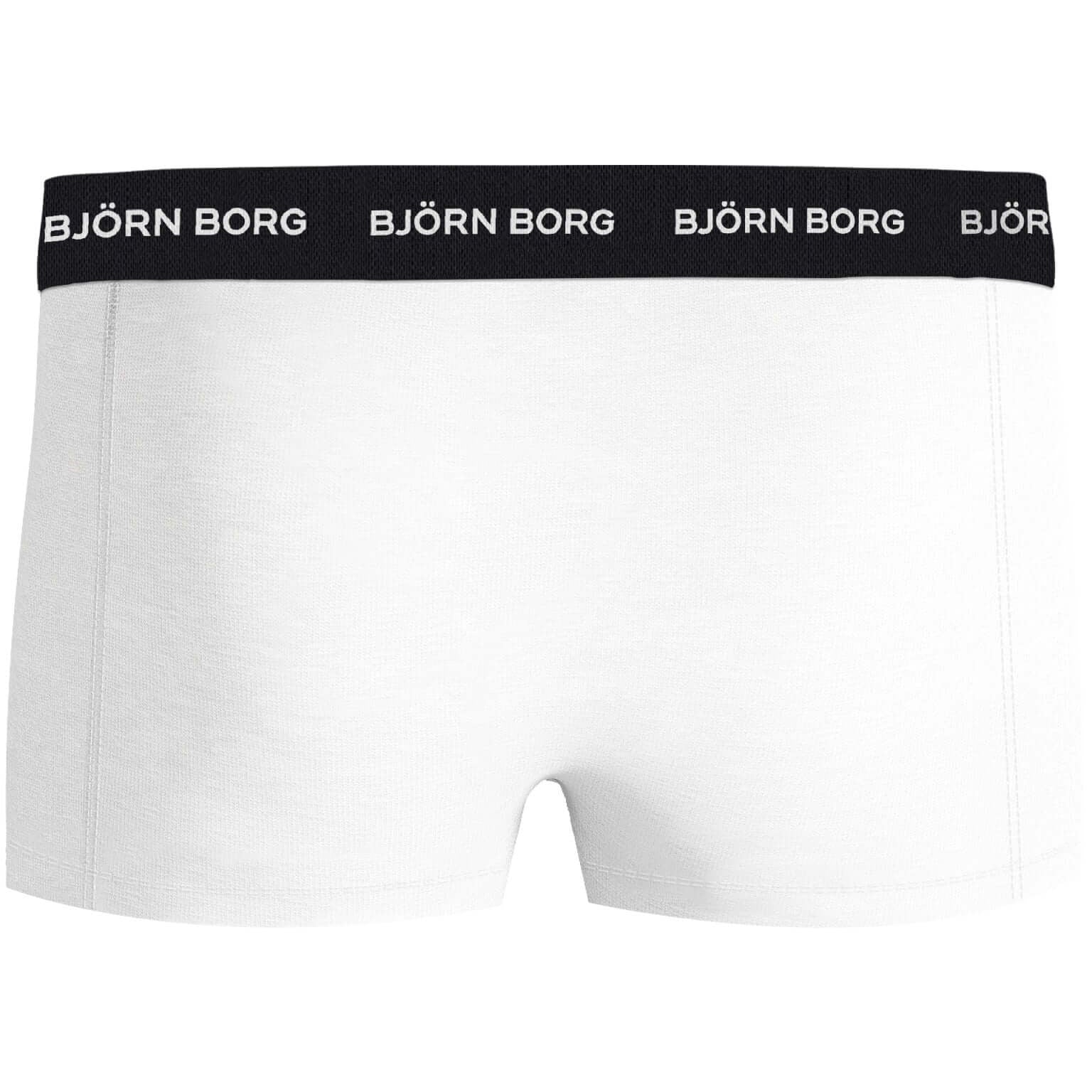 Björn Borg Men's Cotton Stretch Trunks 3 Pack - Black / Blue / White