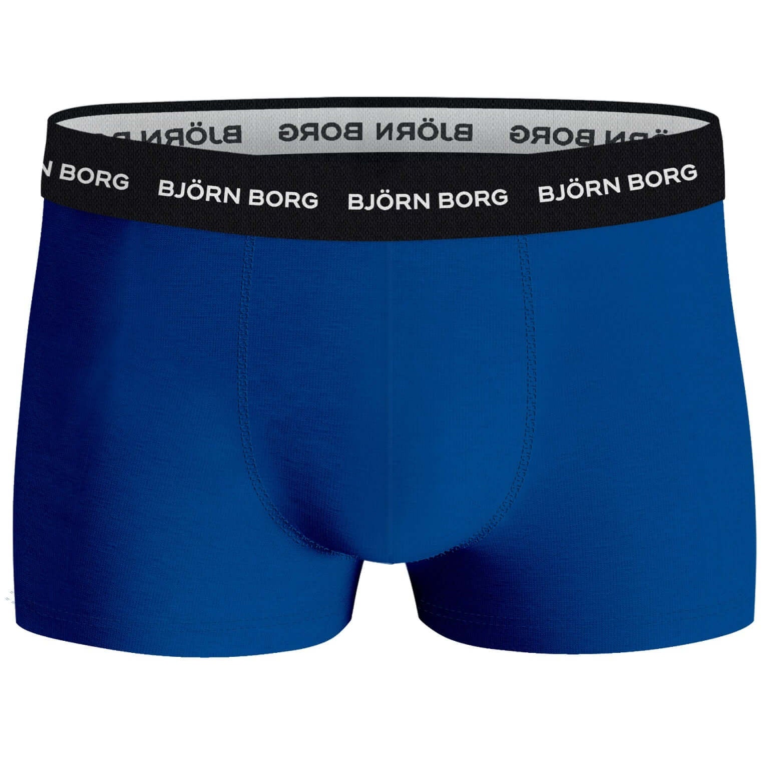 Björn Borg Cotton Stretch Trunks, Pack of 3, Blue/Black Multi