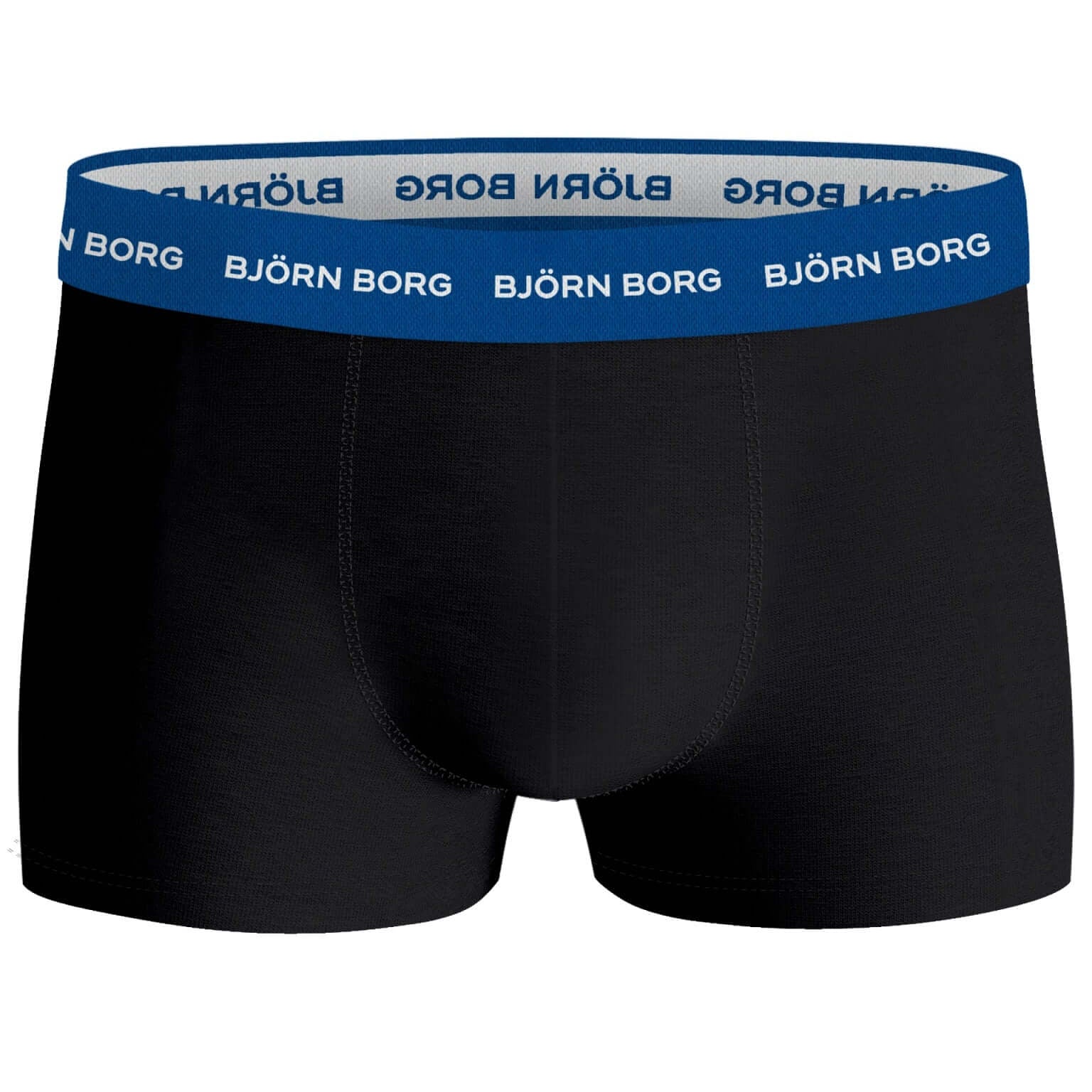 Björn Borg Cotton Stretch Trunks, Pack of 3, Blue/Black Multi