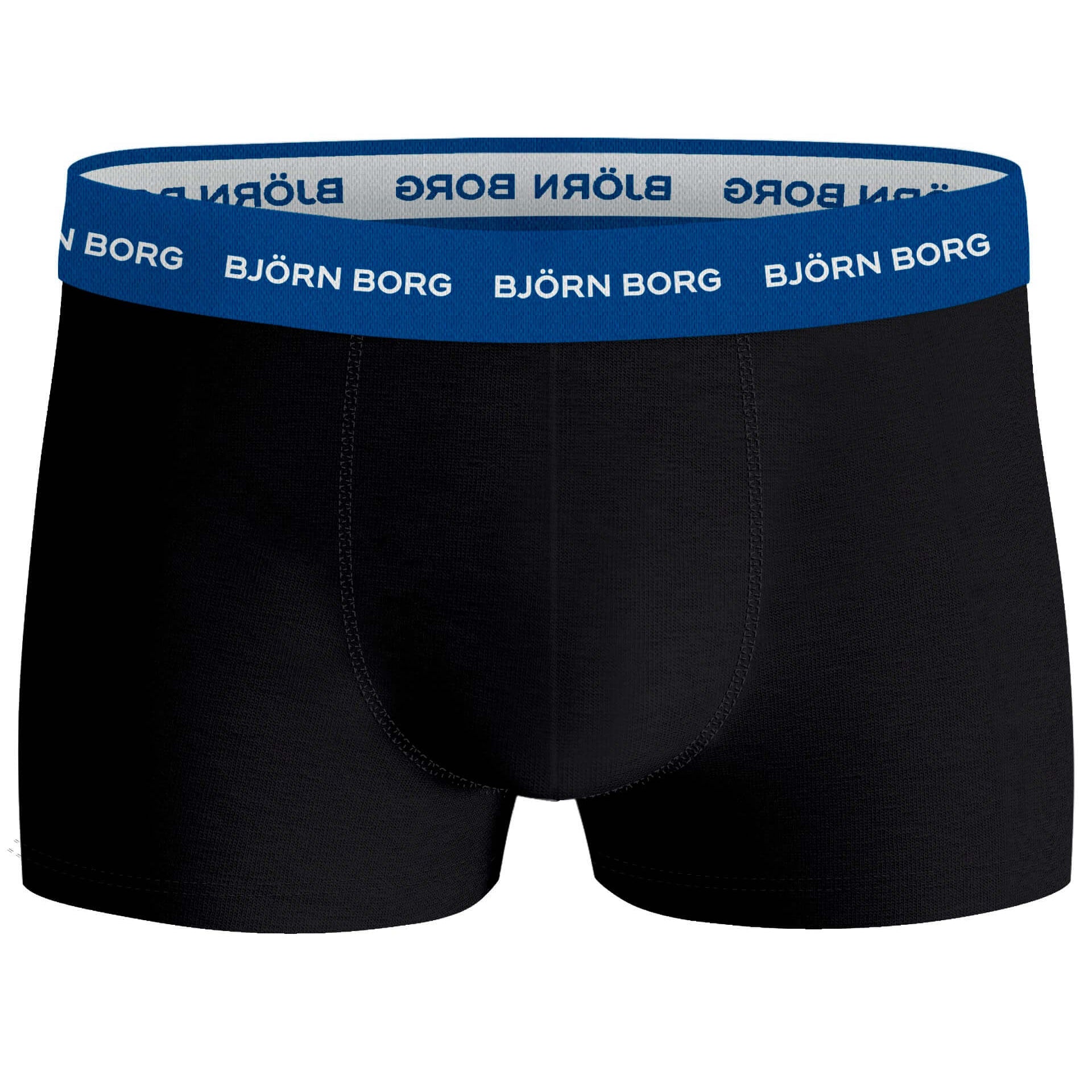 Björn Borg Cotton Stretch Trunks, Pack of 3, Blue/Black Multi