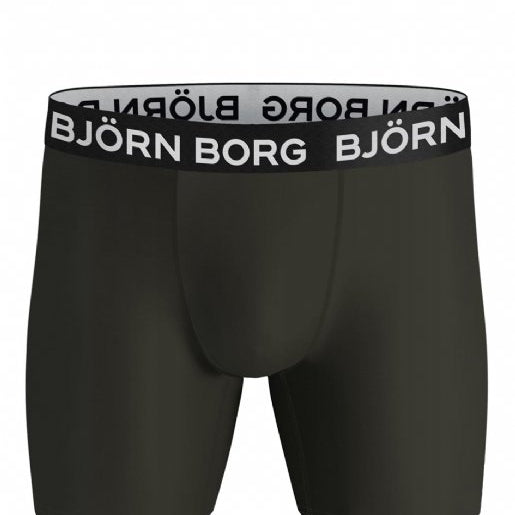 Björn Borg Performance Boxer 3-pack - Black/Green/Print