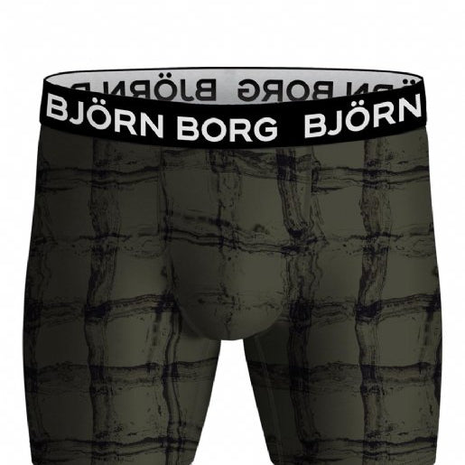 Björn Borg Performance Boxer 3-pack - Black/Green/Print