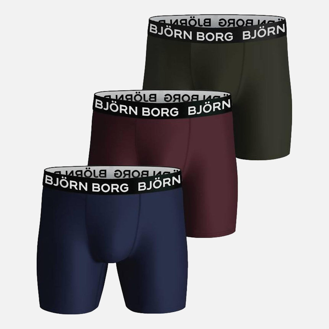 Björn Borg Performance Boxer 3-pack - Blue, Red, Green