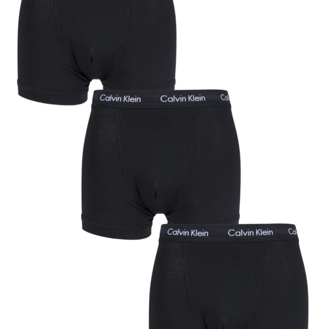 Calvin Klein 3 Pack Cotton Stretch Trunks – Black, 0000U2662G