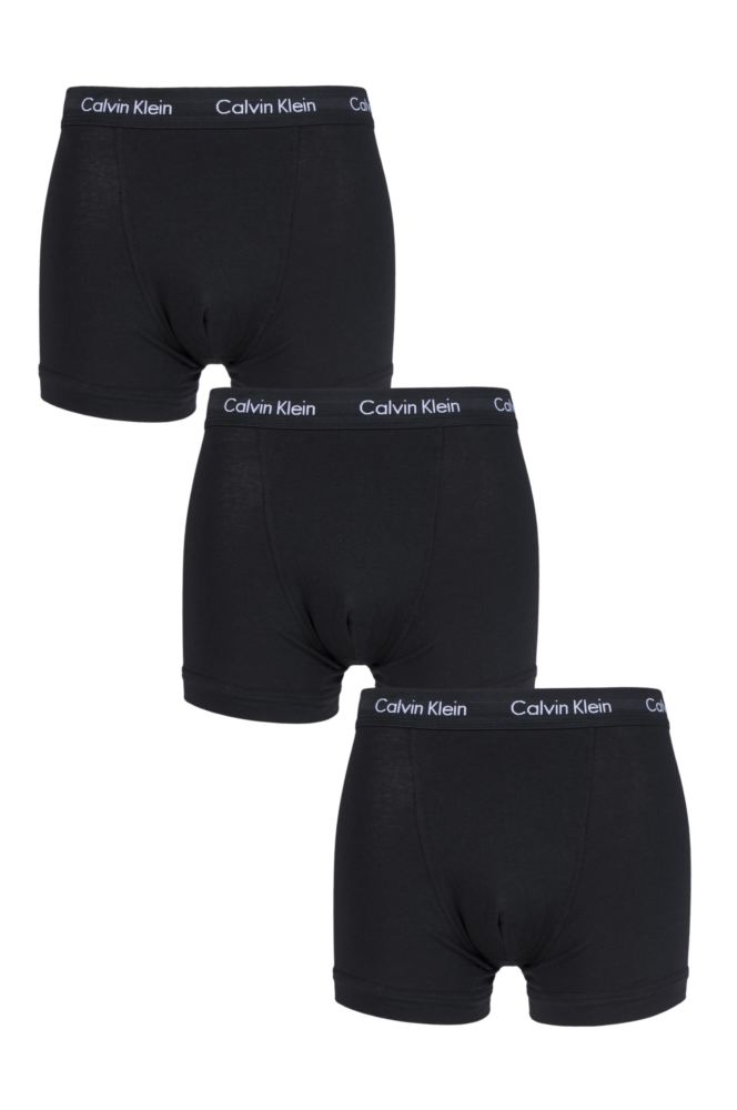 Calvin Klein 3 Pack Cotton Stretch Trunks – Black, 0000U2662G