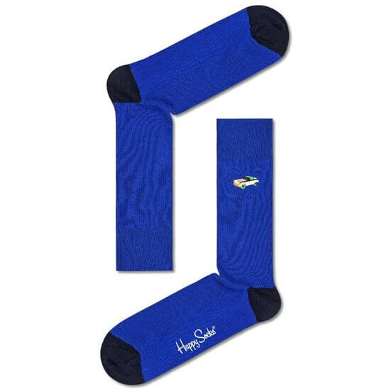 Happy Socks - Ribbed Embroidery Car Sock
