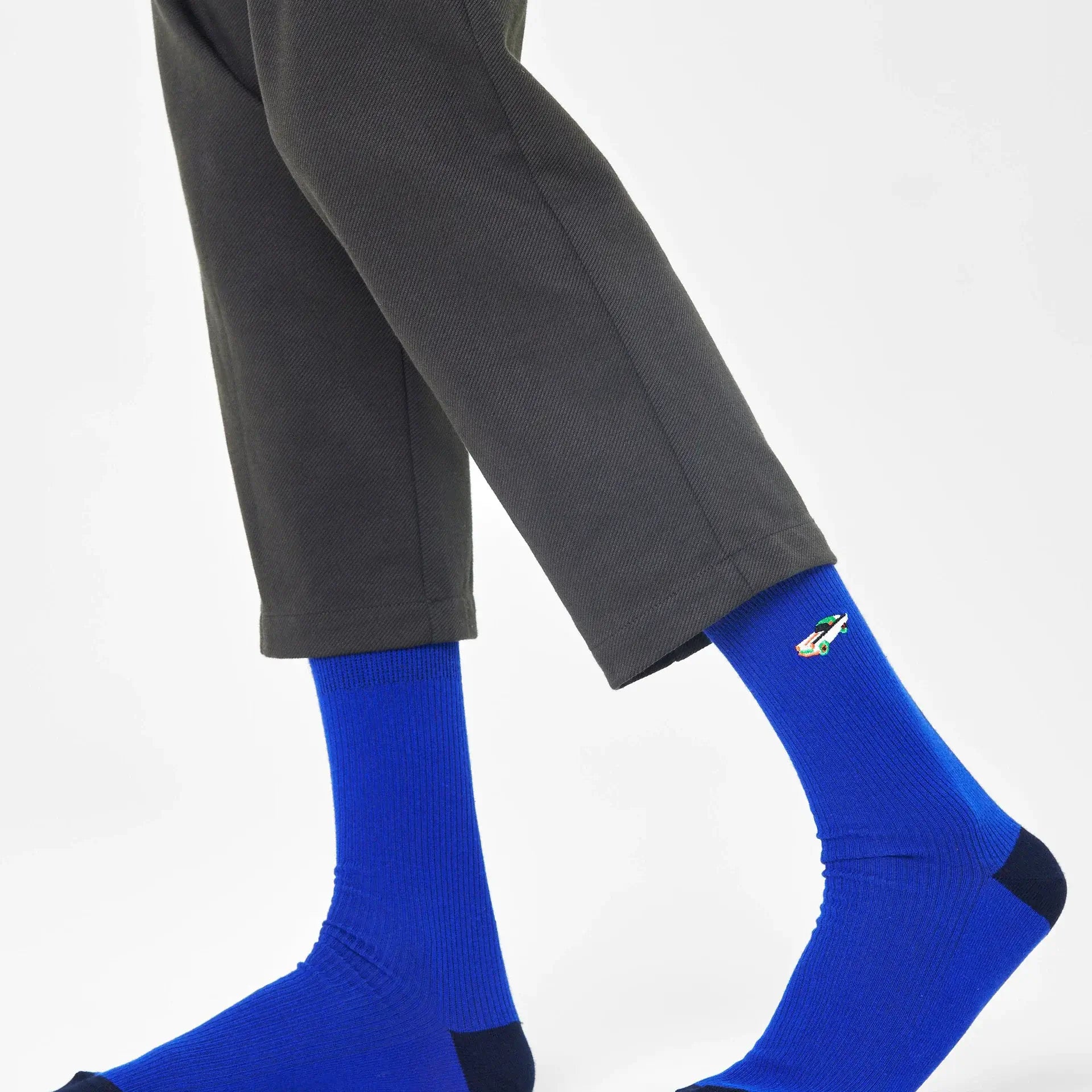 Happy Socks - Ribbed Embroidery Car Sock