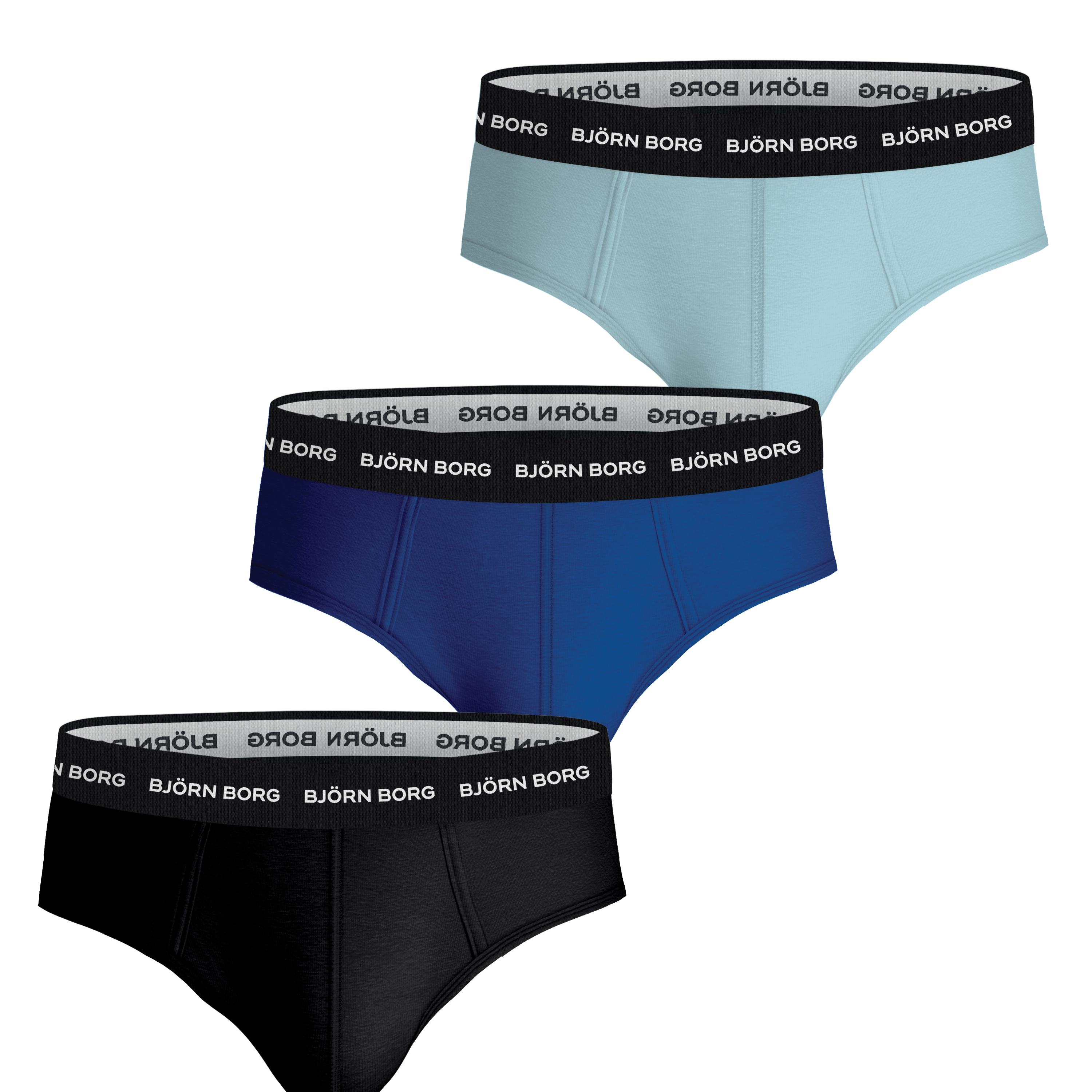 Bjorn Borg Cotton Stretch Briefs - 3pack - Blue/Black/Navy