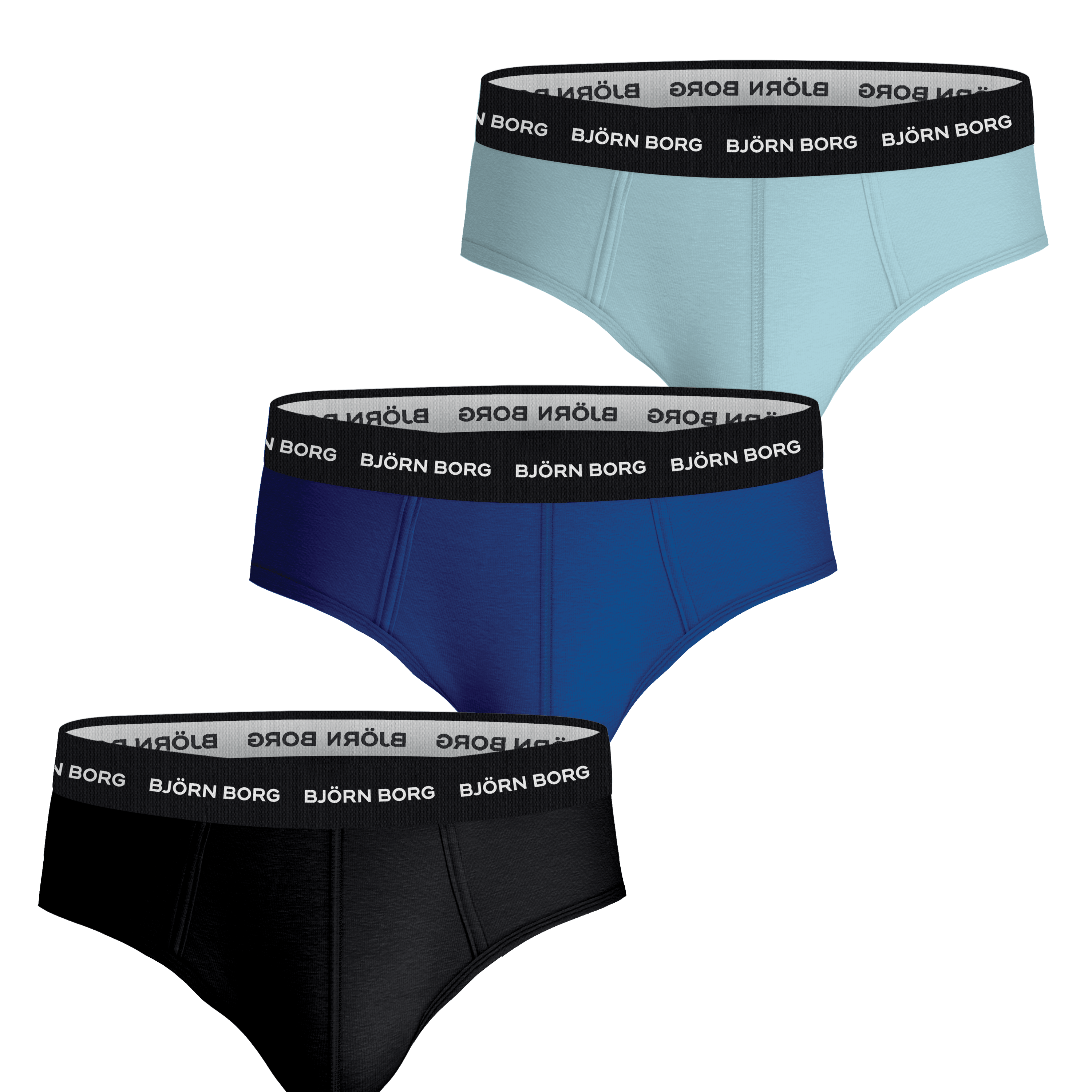 Bjorn Borg Cotton Stretch Briefs - 3pack - Blue/Black/Navy