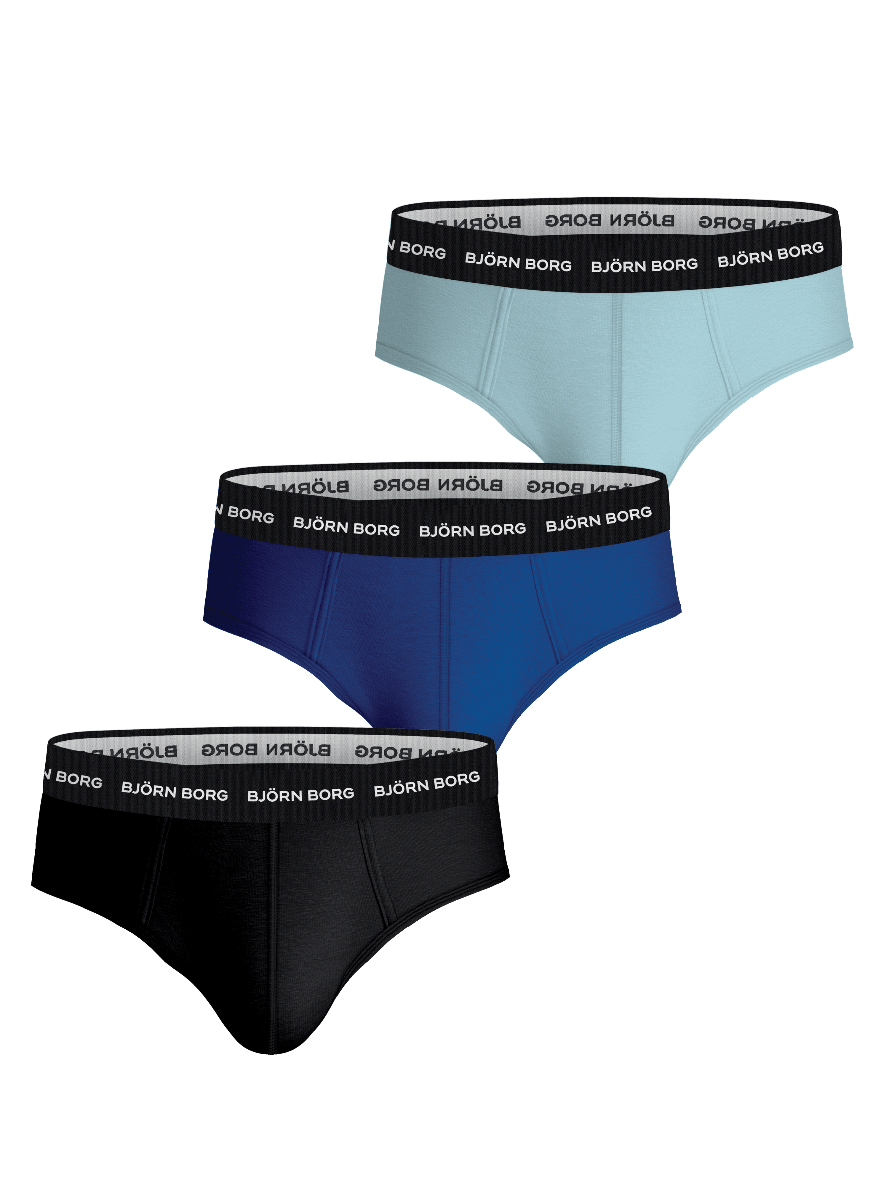 Bjorn Borg Cotton Stretch Briefs - 3pack - Blue/Black/Navy