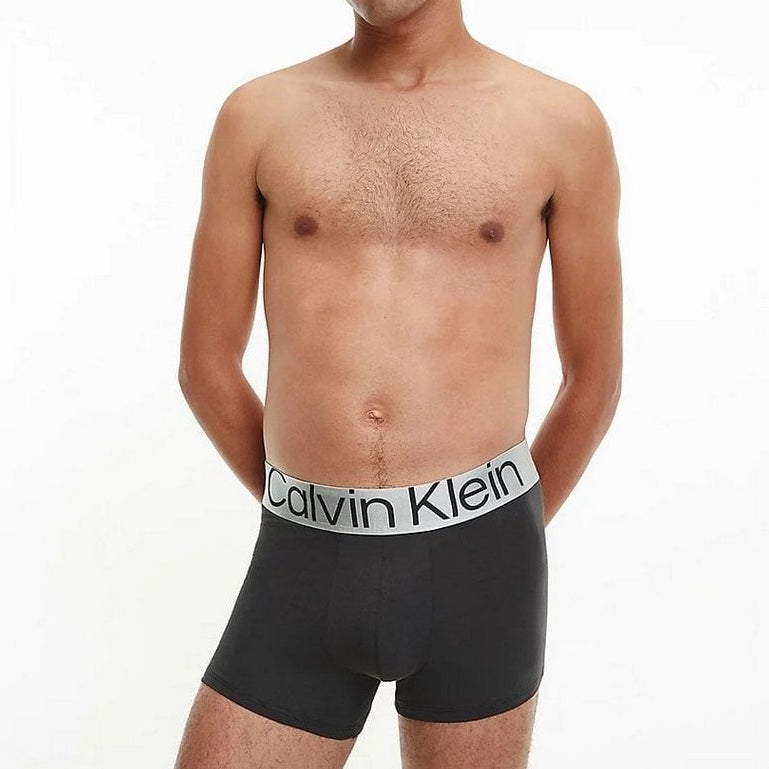 Calvin Klein 3 Pack Trunks - Steel Cotton - Red Carpet/Black/Grey Heather
