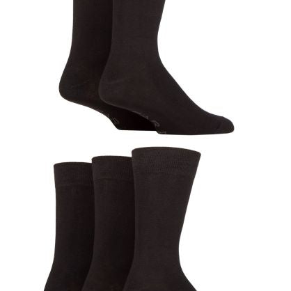 Farah 5 Pack Men's Bamboo Socks – Classic Plain, Hypoallergenic & Antibacterial