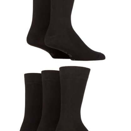 Farah 5 Pack Men's Bamboo Socks – Classic Plain, Hypoallergenic & Antibacterial
