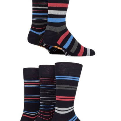 Farah Men’s 5 Pack Bamboo Stripe Socks – Soft, Breathable & Antibacterial (UK 6-11)