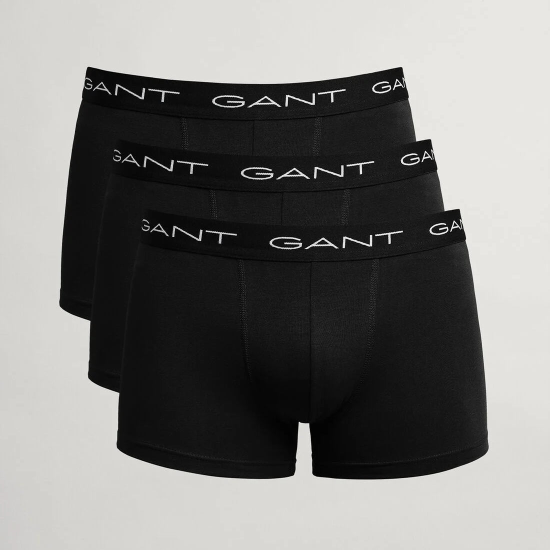 GANT - 3 Pack Stretch Cotton Trunks - Black