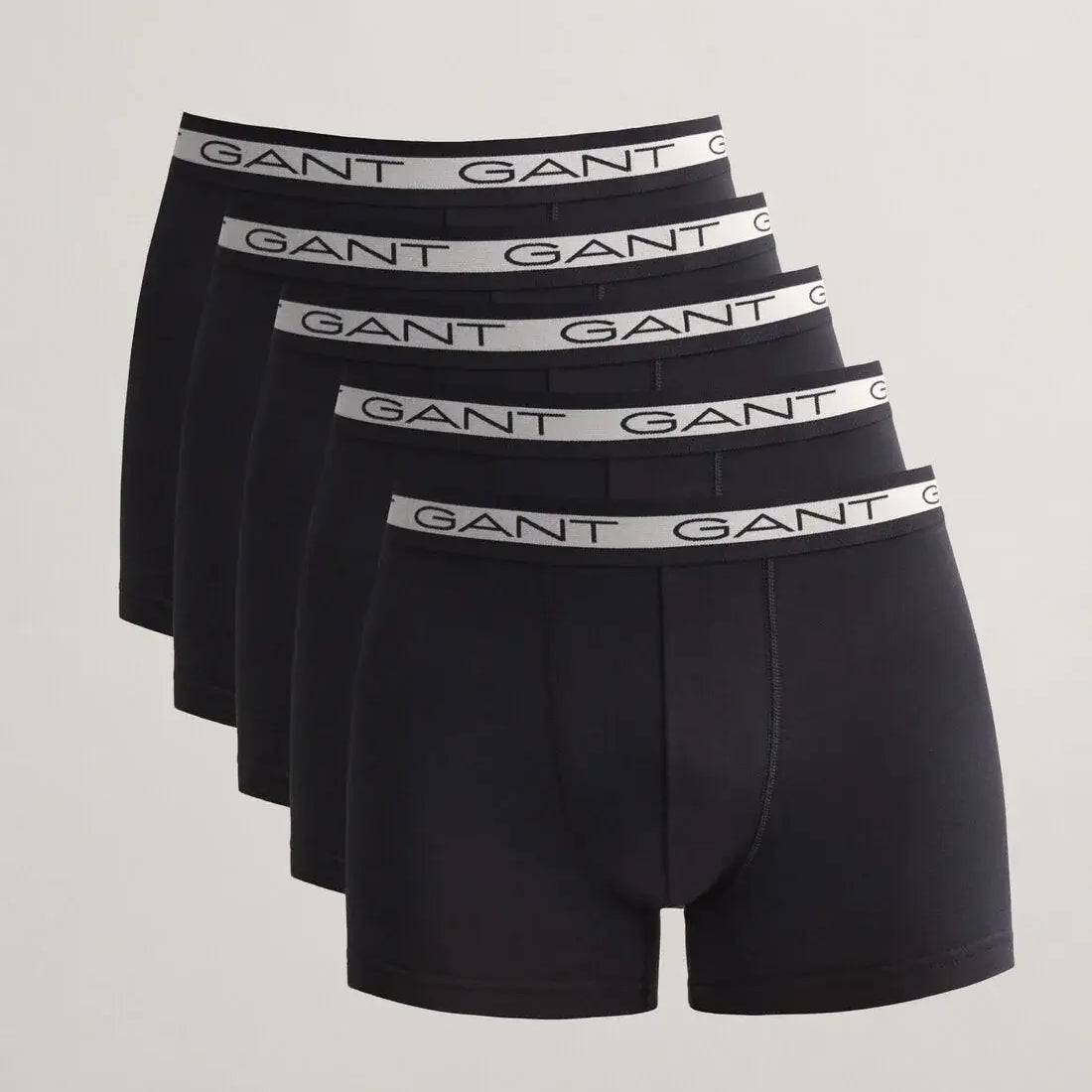 GANT - 5 Pack Stretch Cotton Trunks - Black