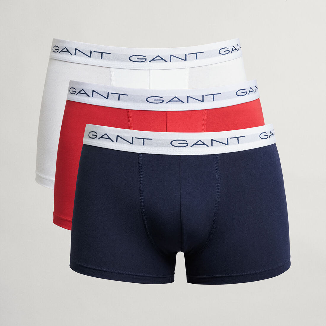 GANT 3-Pack Trunks - Red / White / Navy