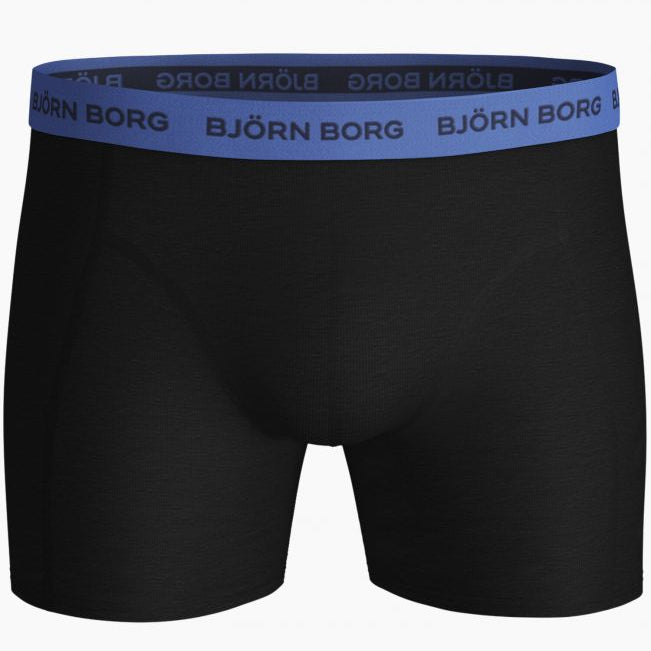 Björn Borg Men's Boxers - Solid Multi Sammy 3-PACK Black Beauty (All Black)