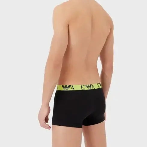 Emporio Armani 3 Pack Trunks - Bold Monogram logo waistband