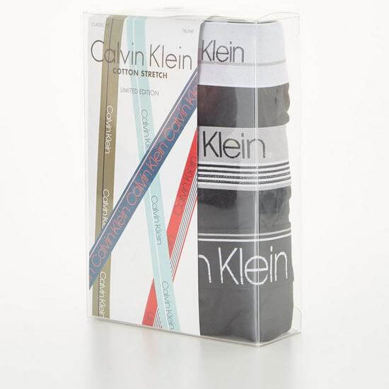 Calvin Klein 3 Pack Trunks- COTTON STRETCH Limited Edition - Black