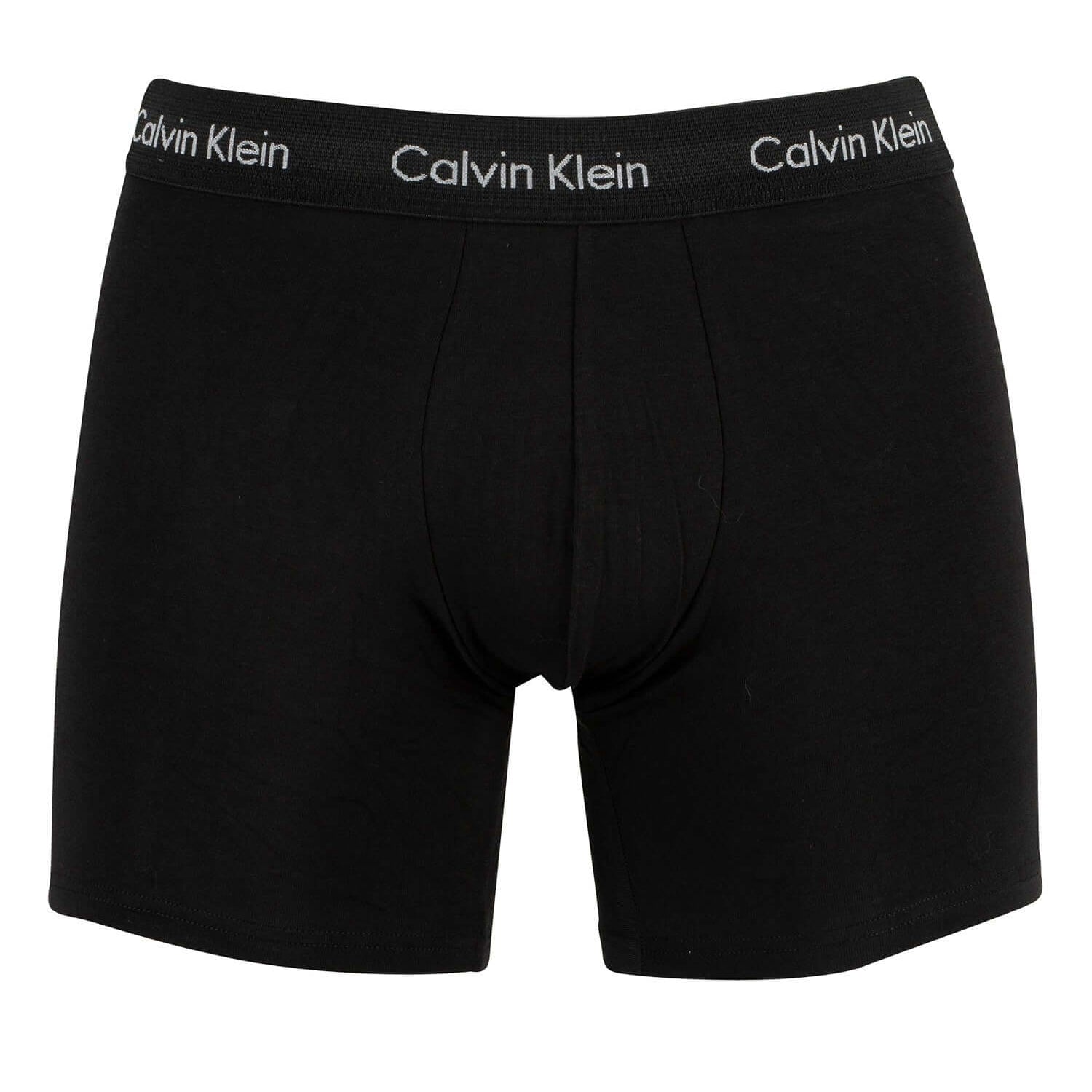Calvin Klein Cotton Stretch 3 Pack Boxer Briefs - White / B&W Stripe / Black