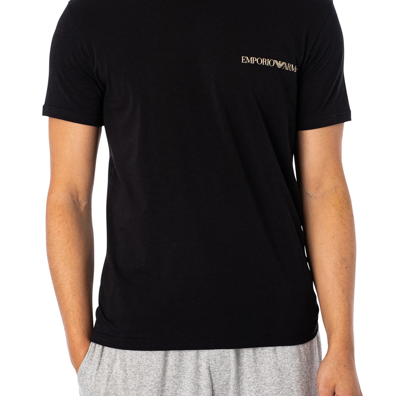Emporio Armani 2 Pack Crew Neck T-Shirt - Black
