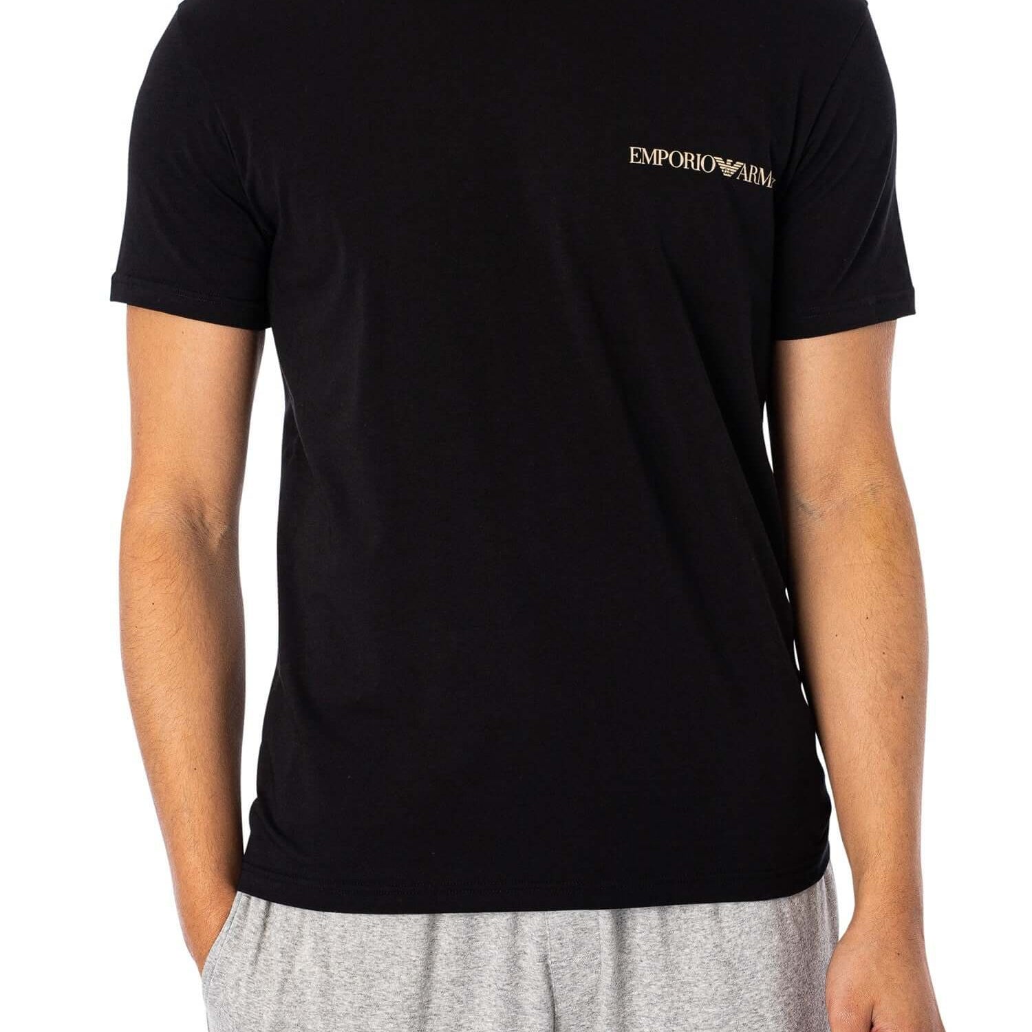Emporio Armani 2 Pack Crew Neck T-Shirt - Black