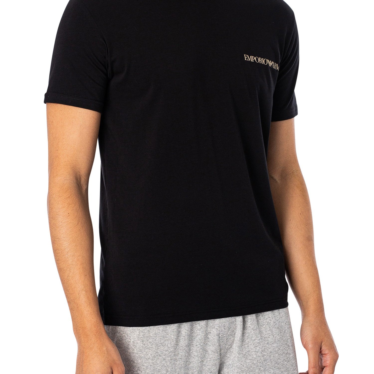 Emporio Armani 2 Pack Crew Neck T-Shirt - Black