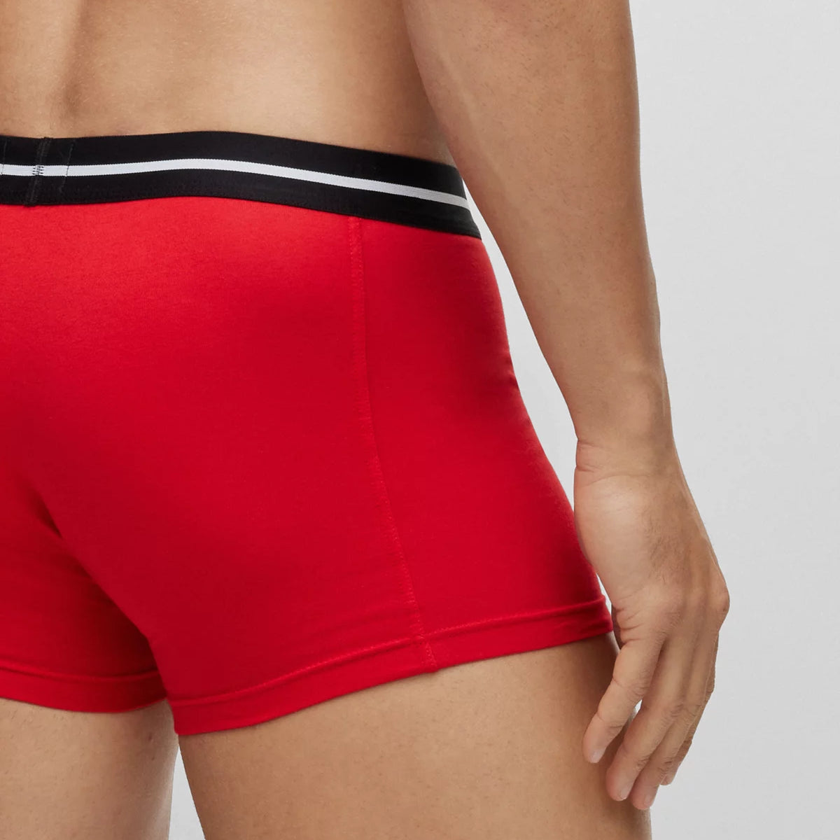 Boss 3 Pack of Stretch-Cotton Trunks - Blue Patterned