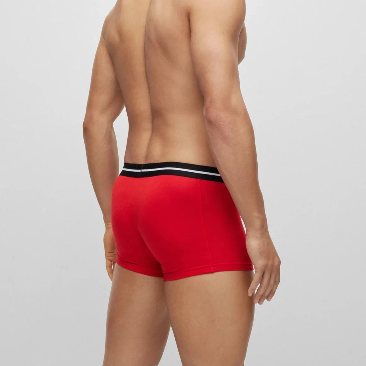 Boss 3 Pack of Stretch-Cotton Trunks - Blue Patterned