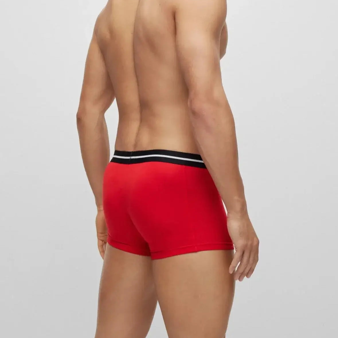 Boss 3 Pack of Stretch-Cotton Trunks - Blue Patterned
