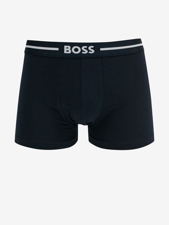 Boss 3 Pack of Stretch-Cotton Trunks - Blue, Black, Green