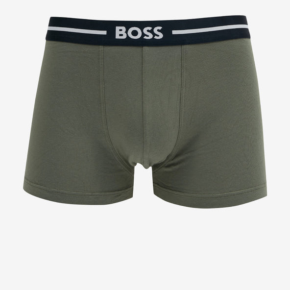 Boss 3 Pack of Stretch-Cotton Trunks - Blue, Black, Green
