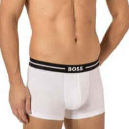 Boss 3 Pack of Stretch-Cotton Trunks - White/Orange/Black