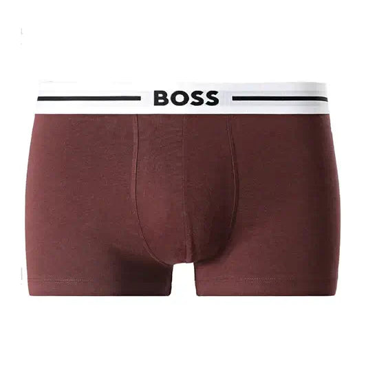 Boss 3 Pack of Stretch-Cotton Trunks - Blue/Burgundy/Grey