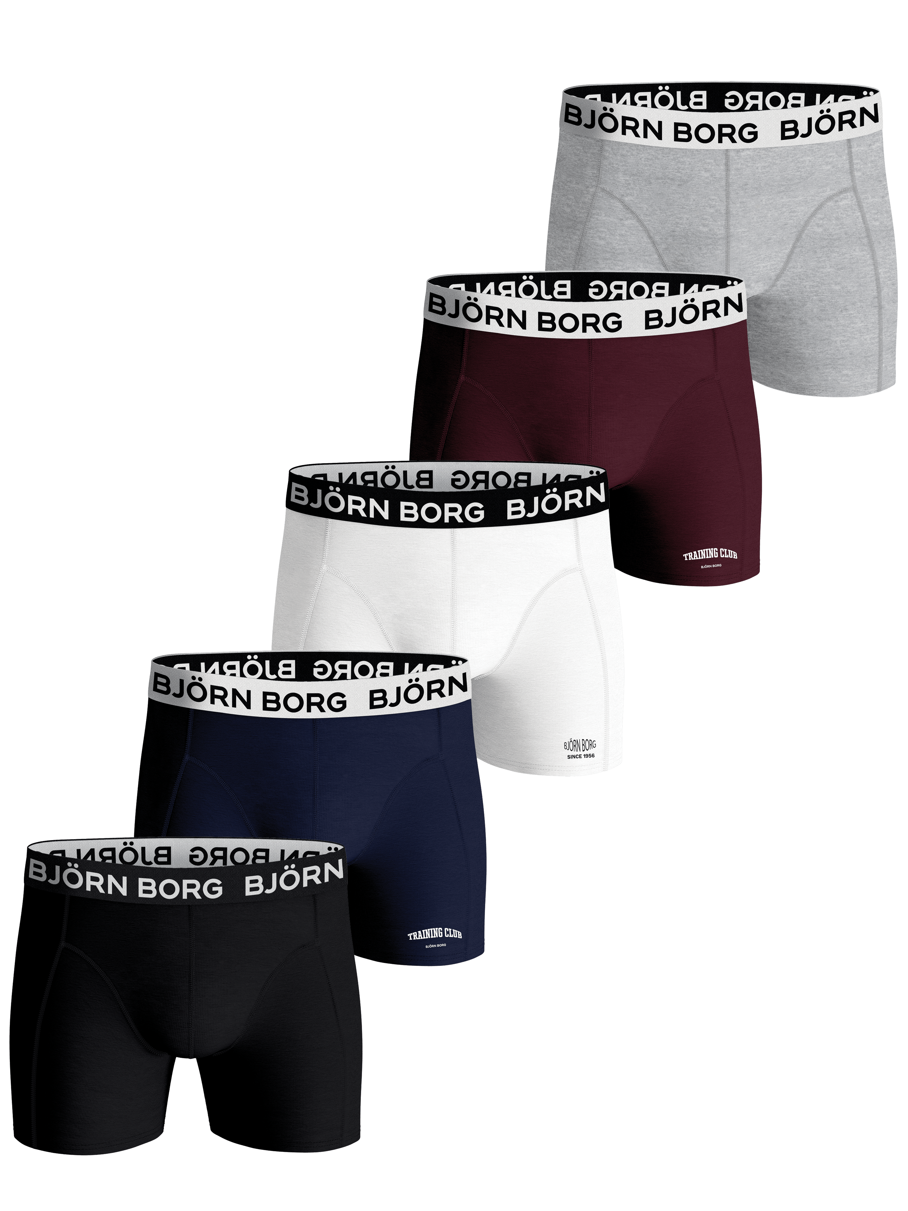 Björn Borg - 5 Pack Essential Boxer - Black/White/Melange/Red